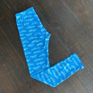 NWT Dot Dot Smile Super Soft Leggings, Blue Vintage Car & Truck 🛻, SIZE 8/10